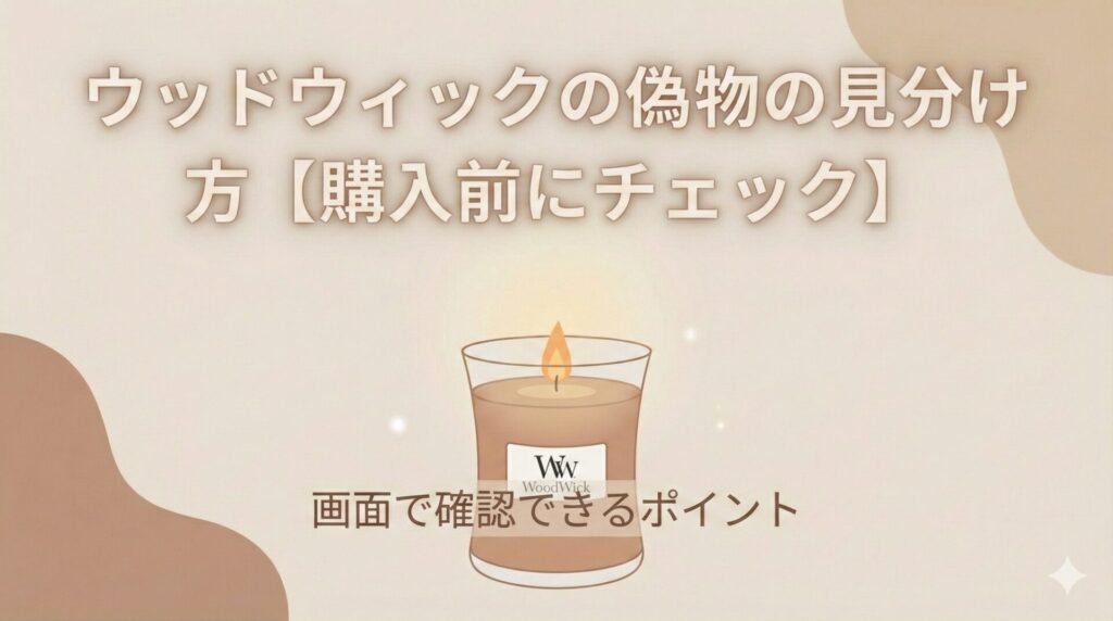 ウッドウィックの偽物の見分け方