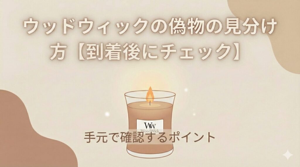 ウッドウィックの偽物の見分け方