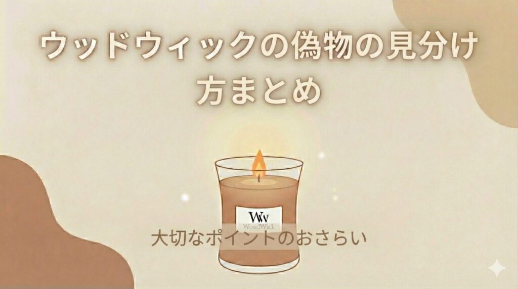 ウッドウィックの偽物の見分け方まとめ