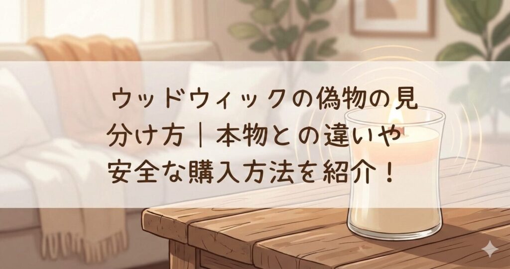 ウッドウィックの偽物の見分け方｜本物との違いや安全な購入方法を紹介！