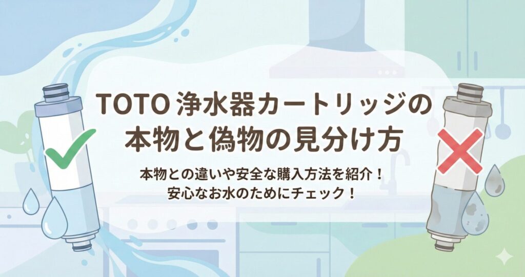 TOTO 浄水器カートリッジの偽物の見分け方｜本物との違いや安全な購入方法を紹介！