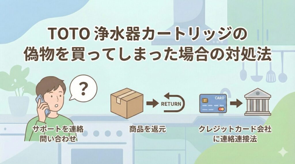 TOTO 浄水器カートリッジの偽物を買ってしまった場合の対処法